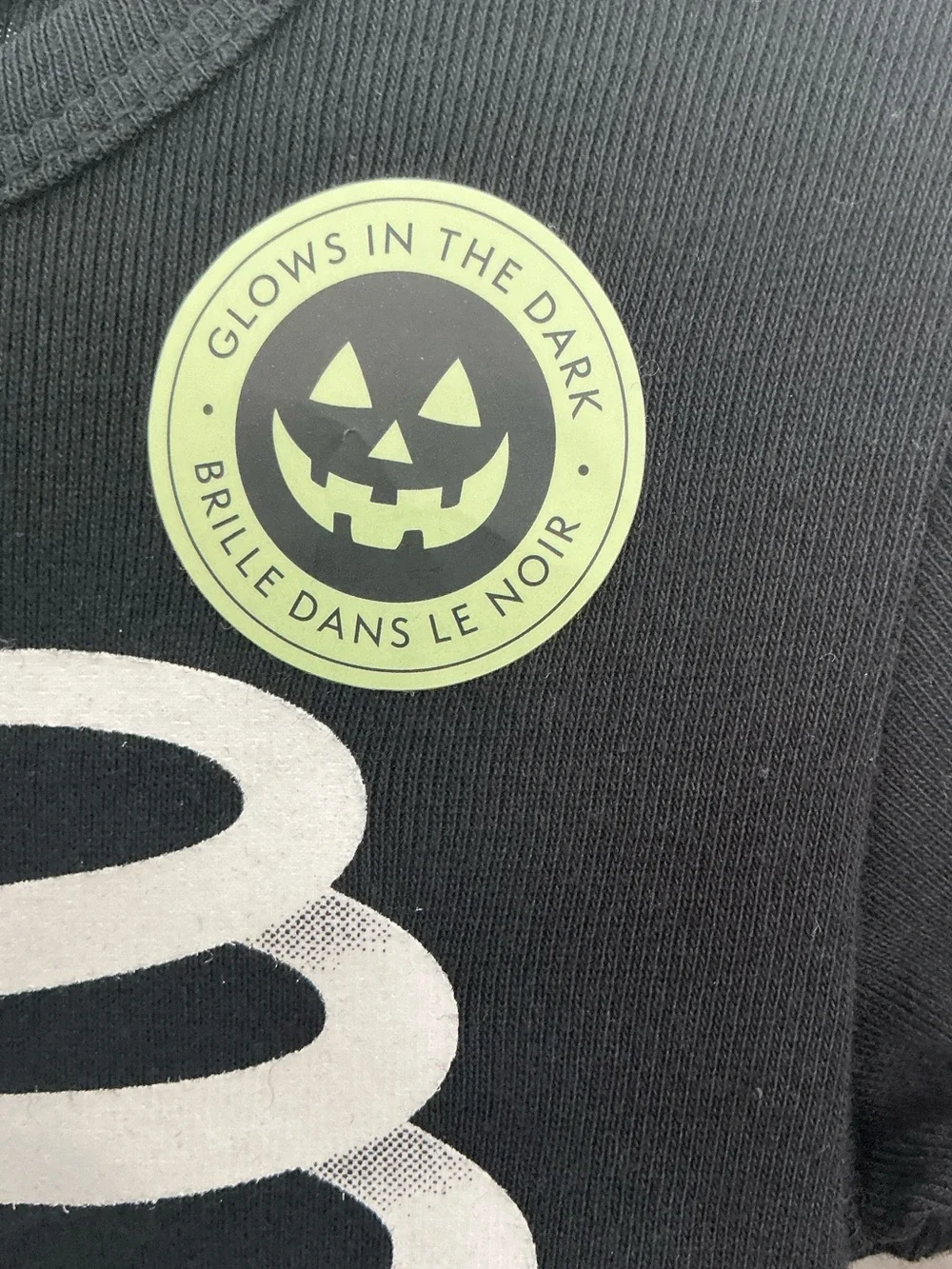 PETIT LEM Glow In The Dark Skeleton Footie | Size NB